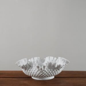 Bowl En White Milk Glass De Los Años 60's