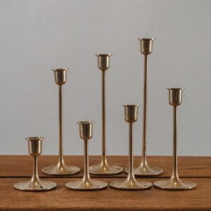 Set De Candelabros 7 Piezas En Laton