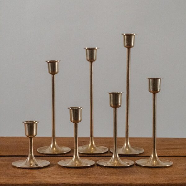 Set De Candelabros 7 Piezas En Laton
