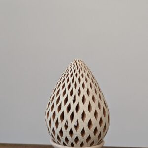 Portavela Huevo Barro Blanco